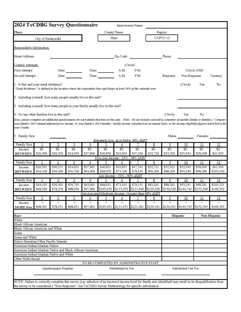 Survey Questionnaire